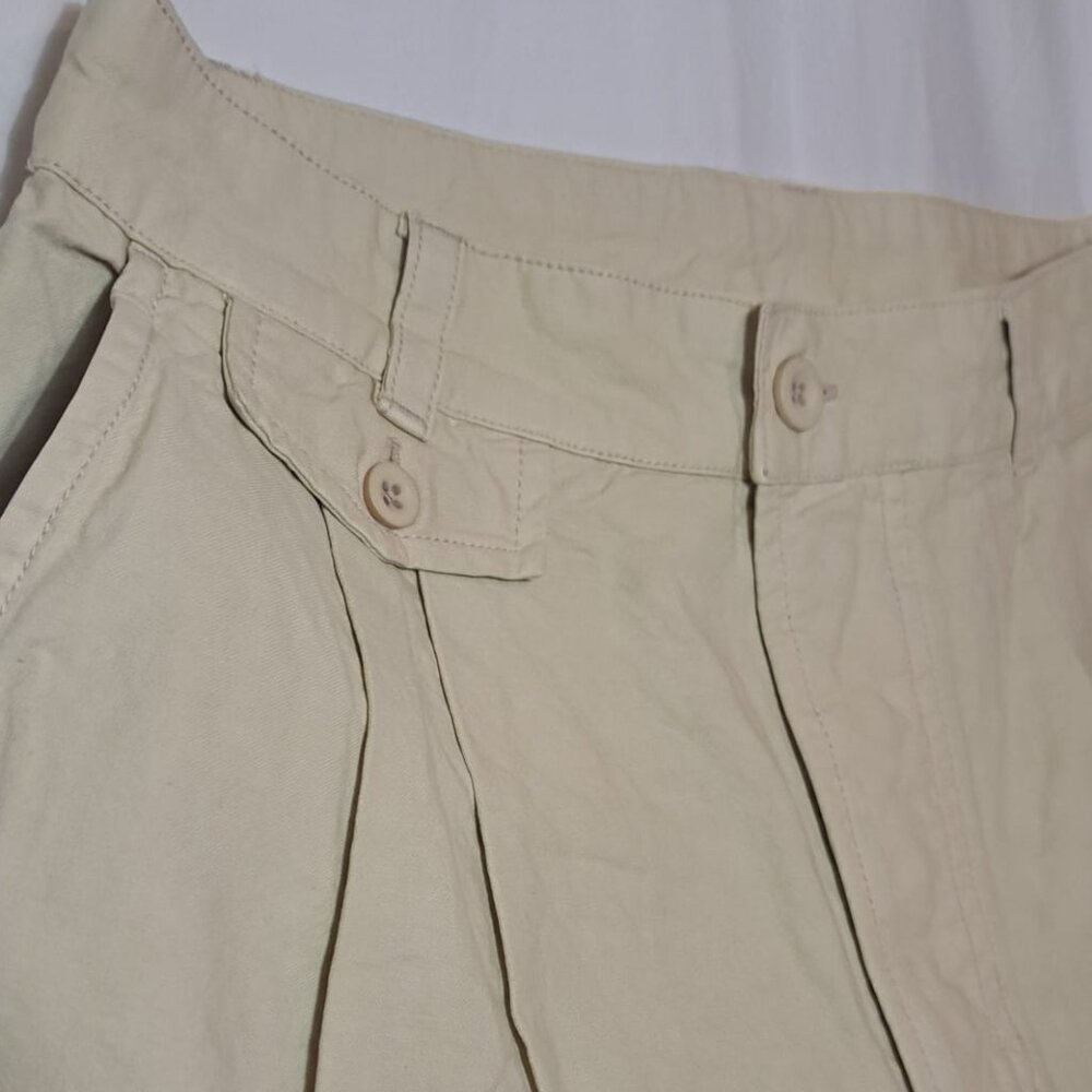Free People High Street Brown Rice Trouser Shorts Sz 4 New Cotton/Linen - Picture 8 of 15